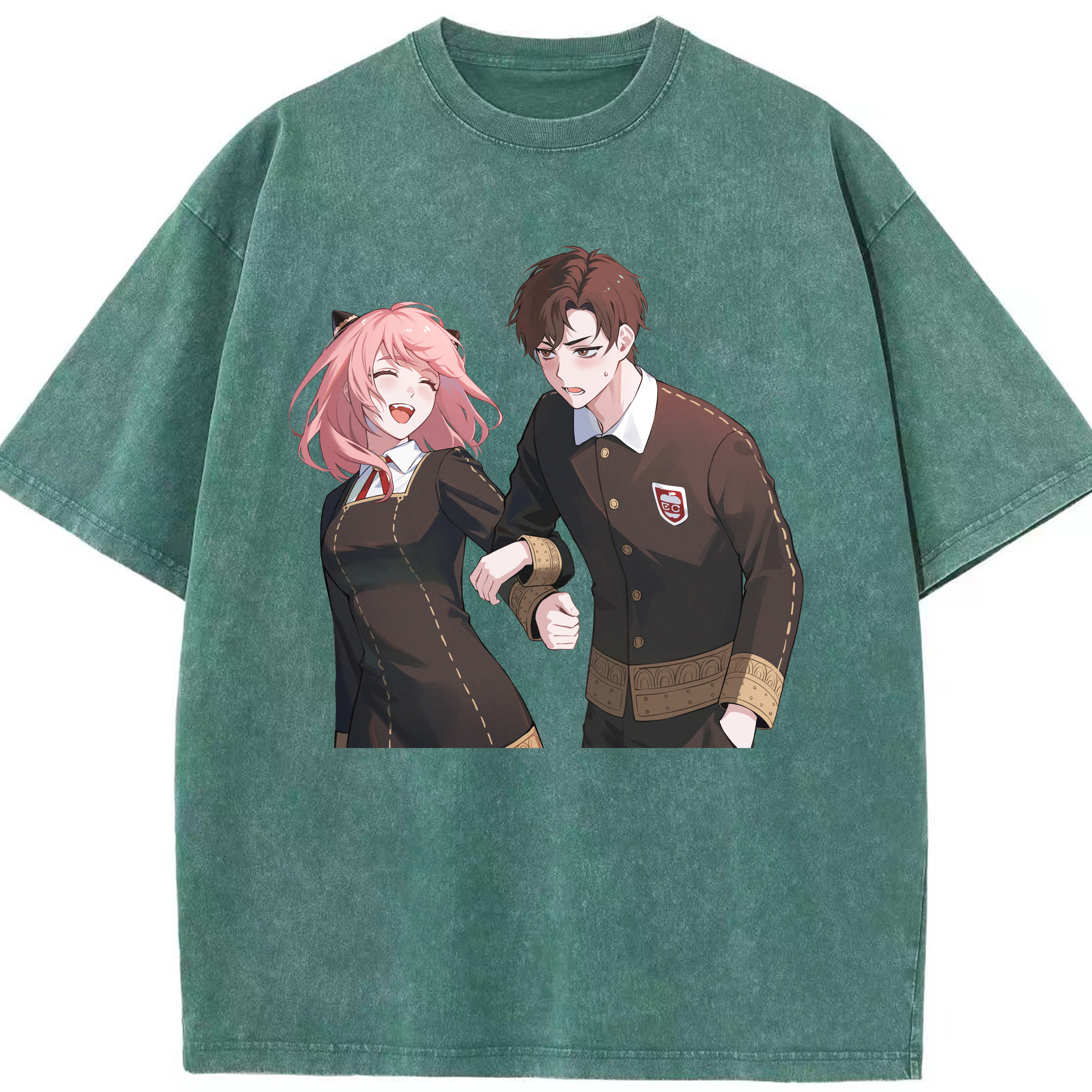 （画像用） SPY×FAMILY间谍家家酒 綿100% ヴィンテージ風 半袖Tシャツ（フロントプリント）